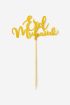 Eid Mubarak - Gold Glitter Paper Cupcake Toppers (Pack of 5)