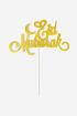 Eid Mubarak - Gold Glitter Paper Cake Topper