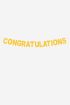 Congratulations Gold Glitter Text Bunting Garland