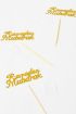 Ramadan Mubarak - Glitter Paper Cupcake Toppers (Pack of 12)