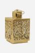 Metal Tea Light Candle Holder Lantern – Moroccan Inspired Gold Lantern