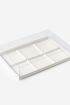 White Paper Card Box Tray with Acrylic Lid Cover