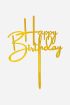Happy Birthday Topper – Gold Acrylic Cake Decoration