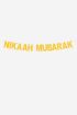 Nikaah Mubarak Gold Glitter Text Bunting Garland