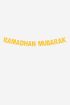 Ramadhan Mubarak Gold Glitter Text Bunting Garland