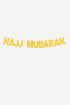 Hajj Mubarak Gold Glitter Text Bunting Garland