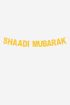 Shaadi Mubarak Gold Glitter Text Bunting Garland