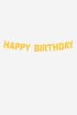 Happy Birthday Gold Glitter Text Bunting Garland