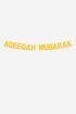 Aqeeqah Mubarak Gold Glitter Text Bunting Garland