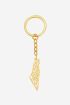 Palestine Map Shape Gold Keychain