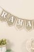 2-in-1 Ramadan & Eid Mubarak Wooden Banner Set - Rattan Boho Bunting 