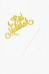 Eid Mubarak - Gold Glitter Paper Cake Topper