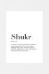 Shukr Definition Poster