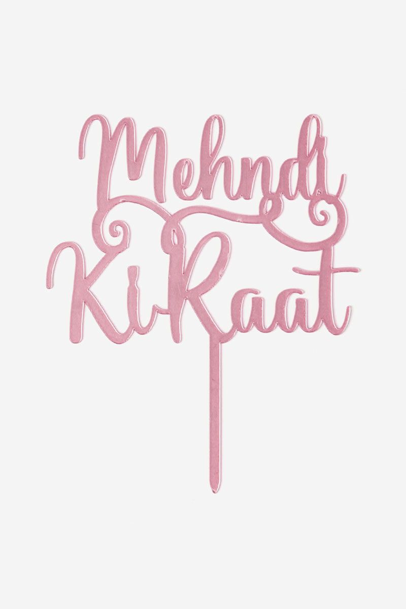 Mehndi Ki Raat - Acrylic Cake Topper