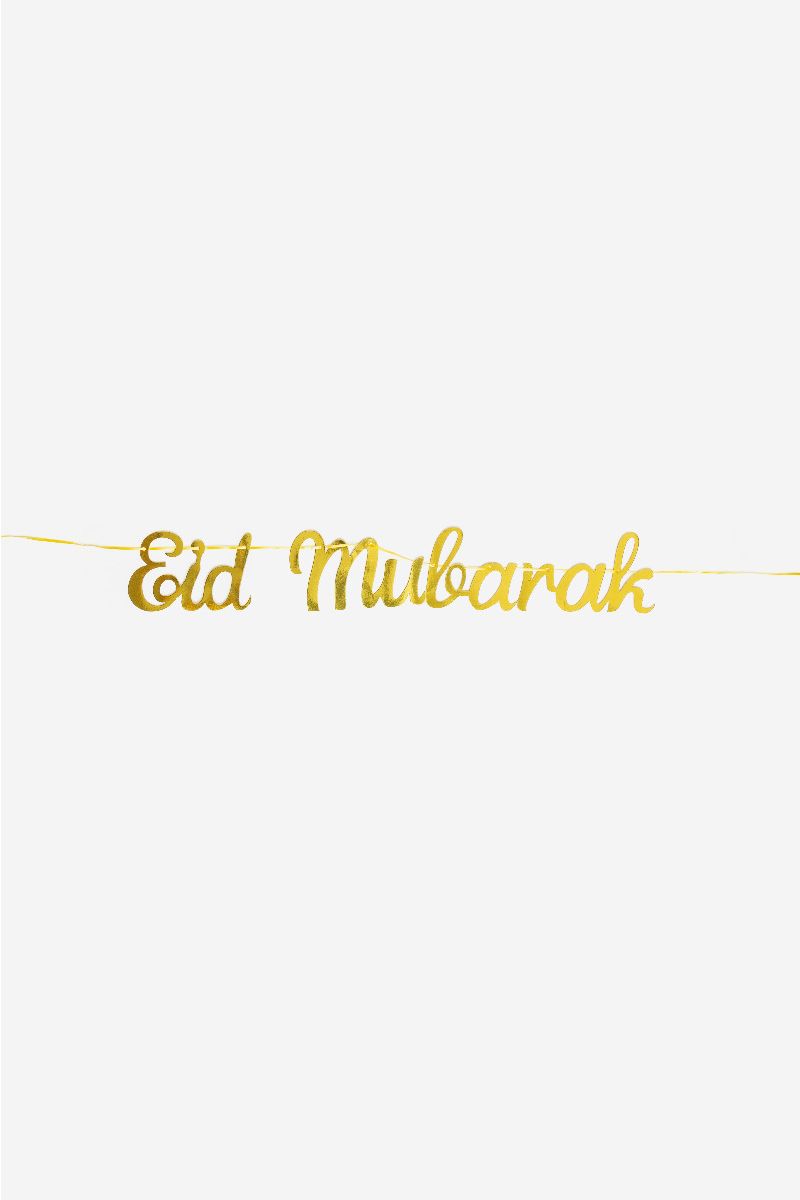 Eid Mubarak - Gold Paper Bunting