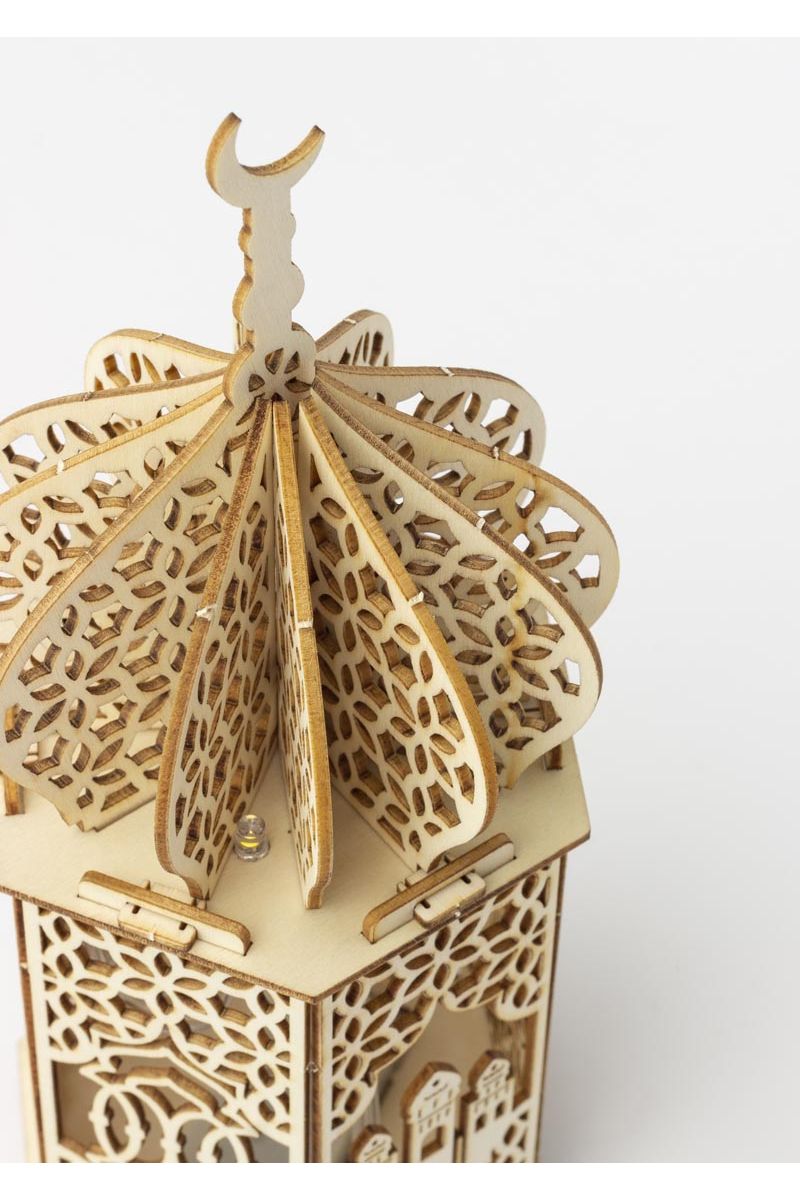 Wood LED Craft Lamp - 24cm