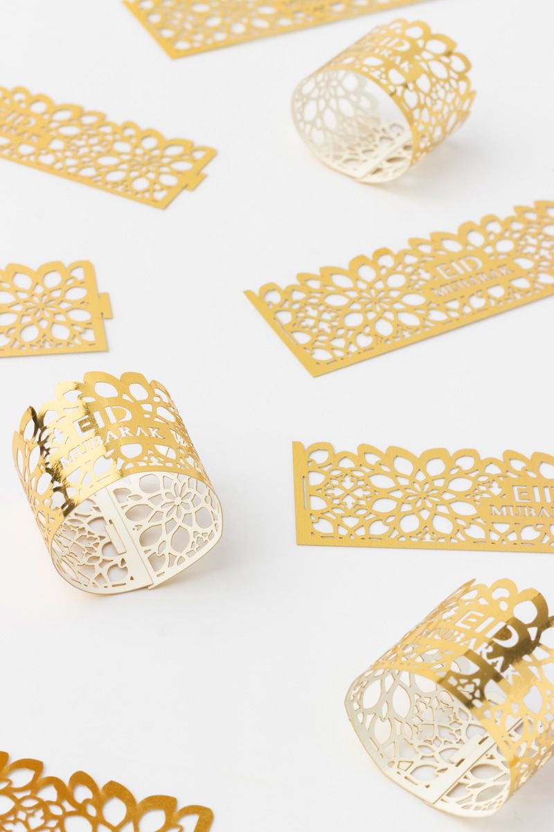 Eid Mubarak Cutlery Rings (Pack of 30)