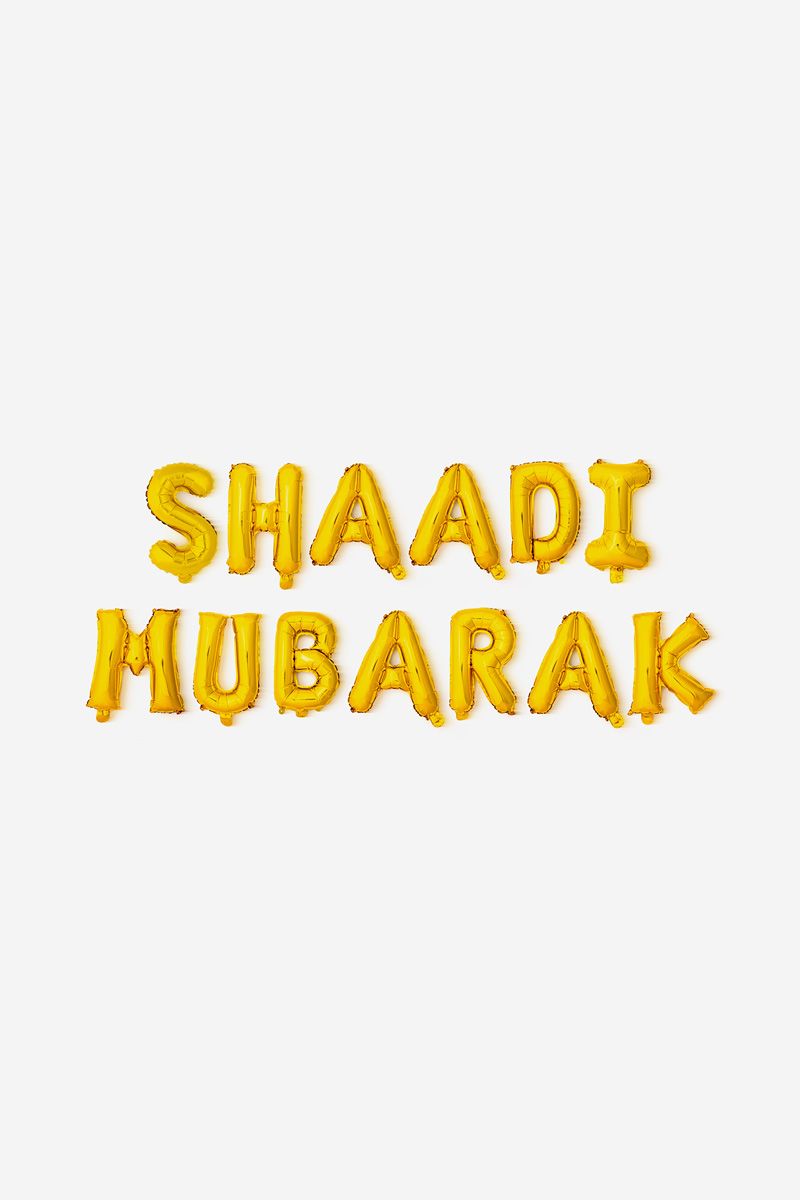 Shaadi Mubarak - 16" Foil Balloons