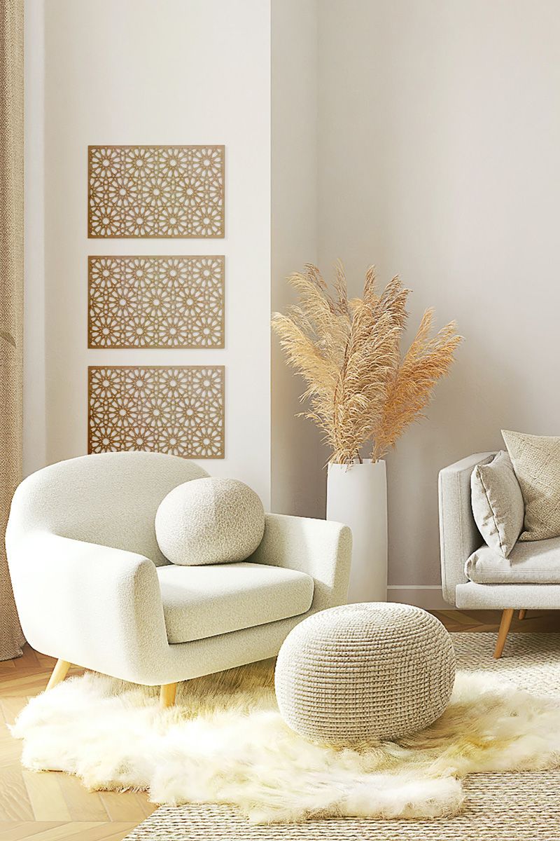 A3 Geometric Lattice - Wooden Wall Decoration