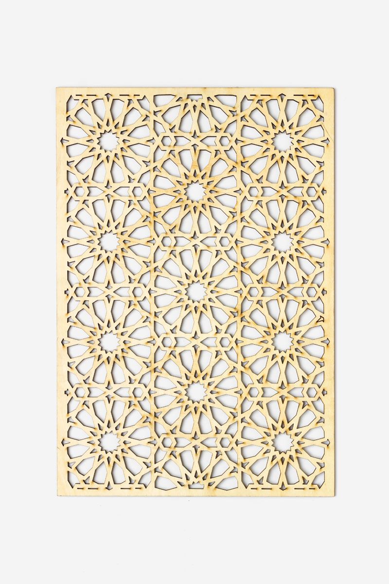 A3 Geometric Lattice - Wooden Wall Decoration