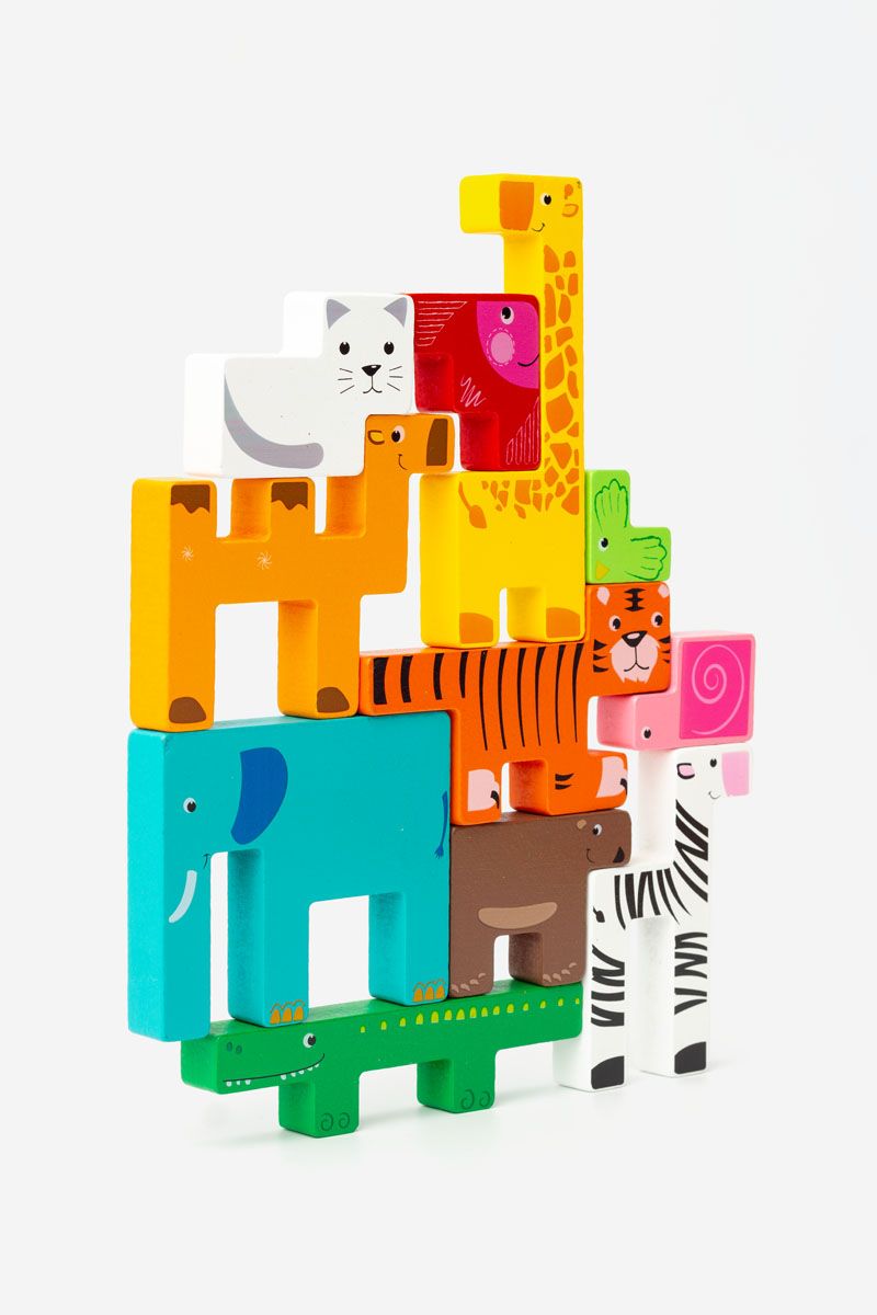 Wooden Animals - Stacking Blocks