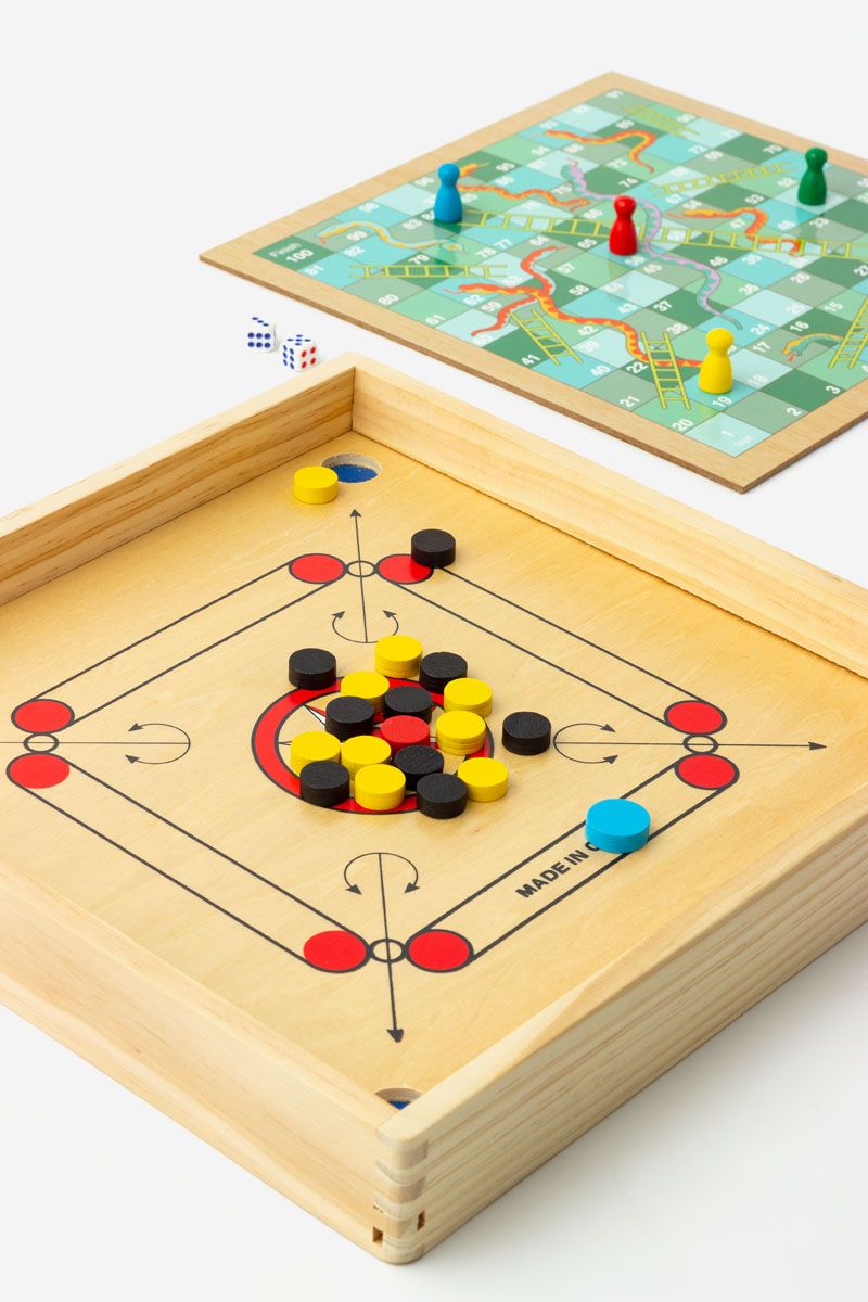 4-in-1 Wooden Board Games