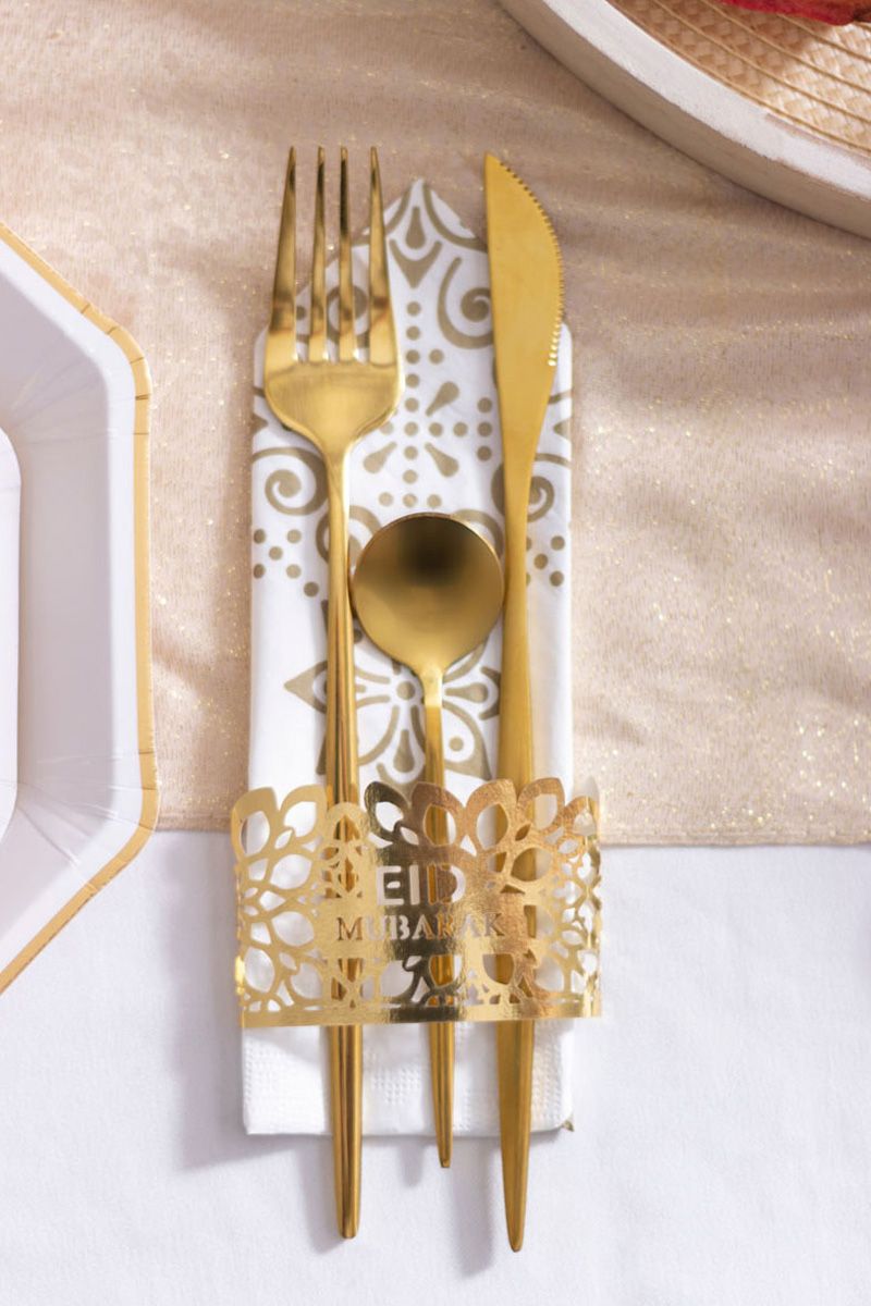 Eid Mubarak Cutlery Rings (Pack of 30)