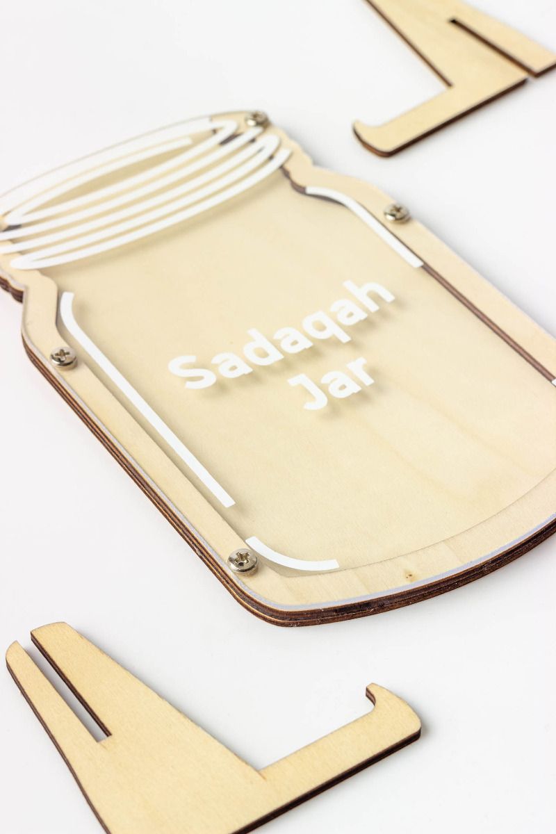 Wood Charity Jar - Sadaqah Jar