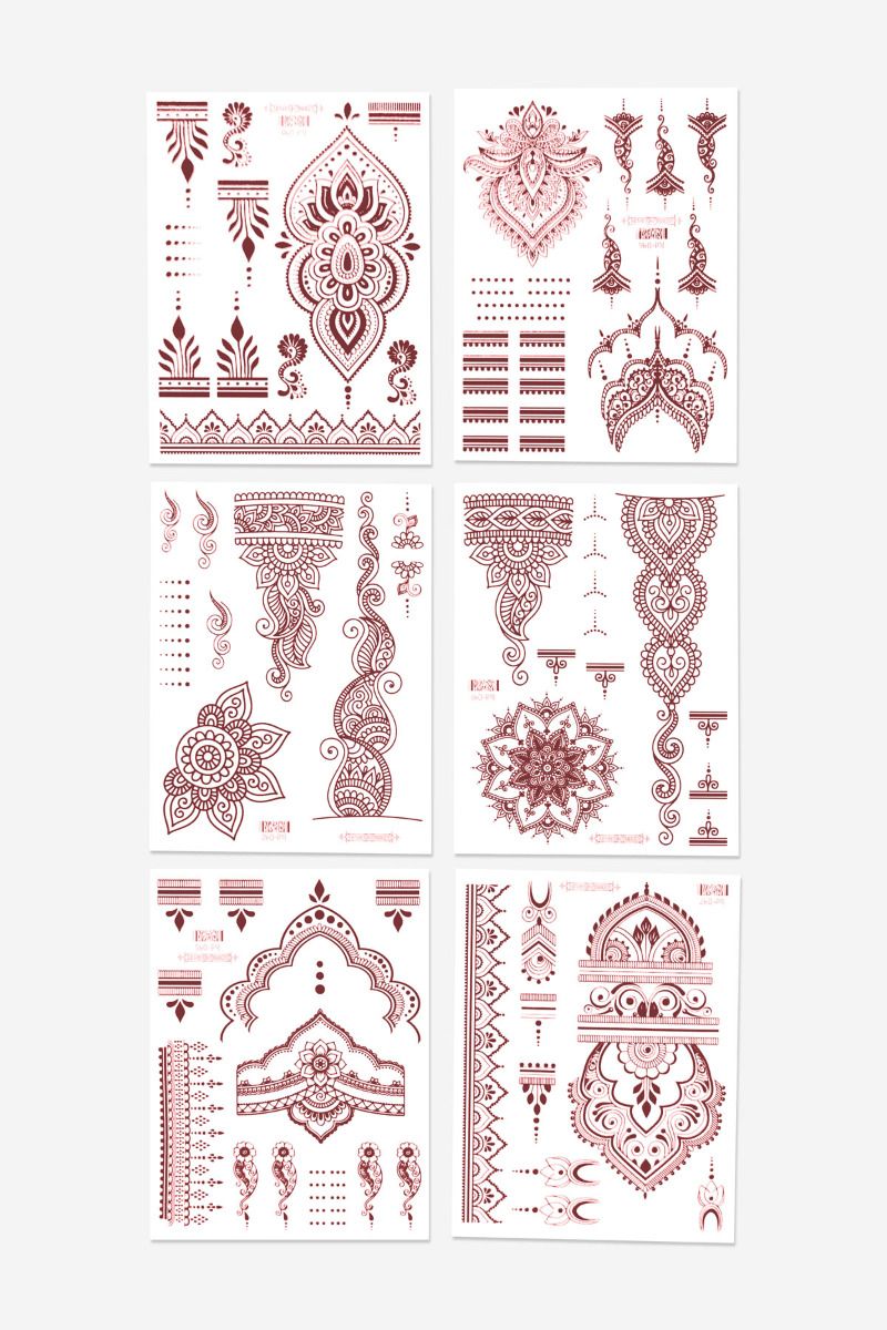 Temporary Henna Tattoo Stickers