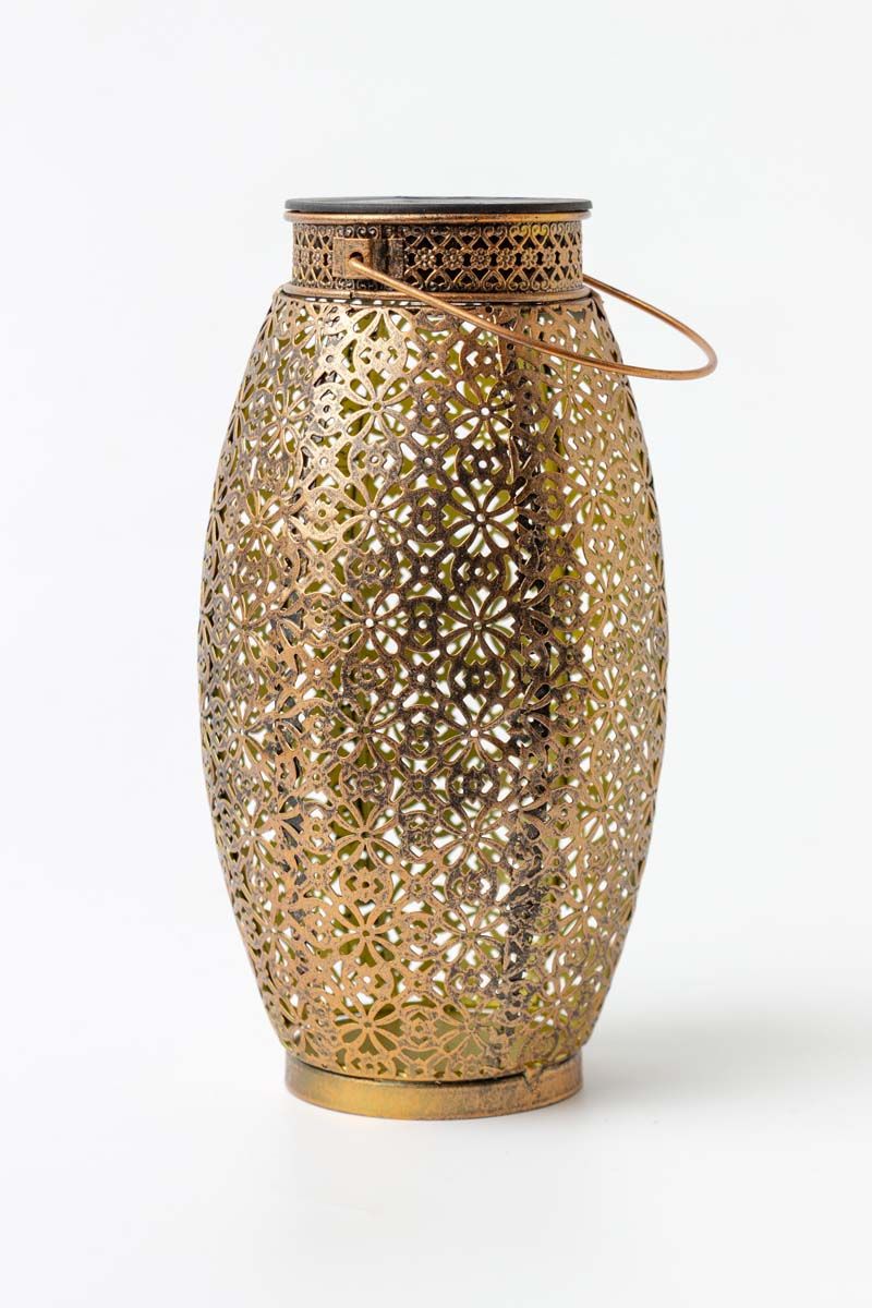 Solar Lantern Lights – Metal Garden Lights, Solar Powered with Handle