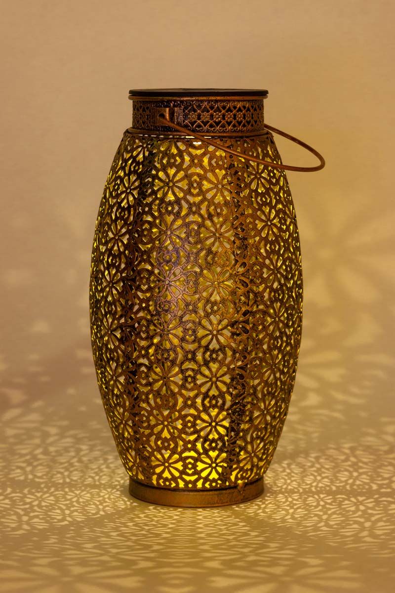 Solar Lantern Lights – Metal Garden Lights, Solar Powered with Handle