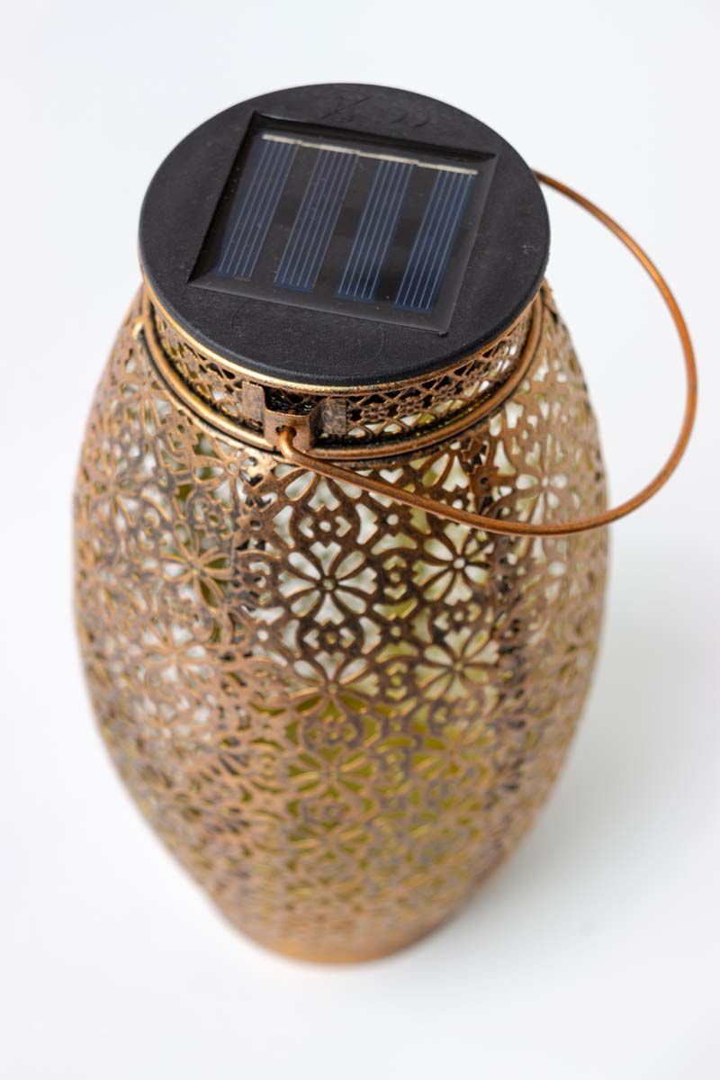 Solar Lantern Lights – Metal Garden Lights, Solar Powered with Handle
