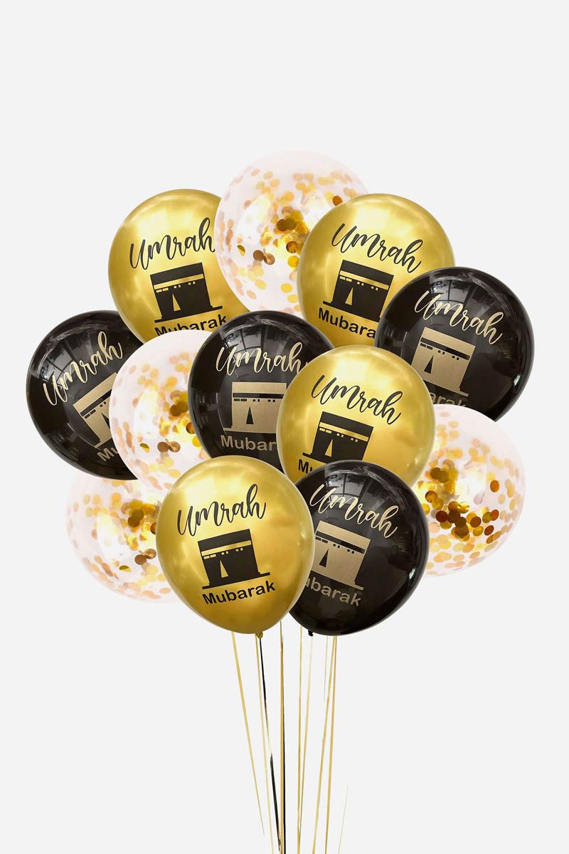 Umrah Mubarak Balloon Set – 12" Balloons Set