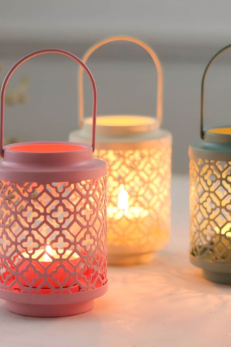  Iron Tealight Candle Holder Lantern  