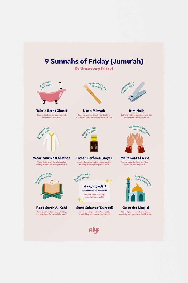 9 Sunnahs of Friday Poster