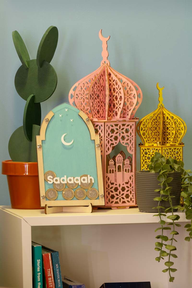 Wood LED Craft Lamp - 35cm