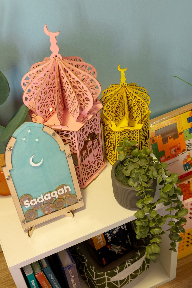 Wood LED Craft Lamp - 24cm