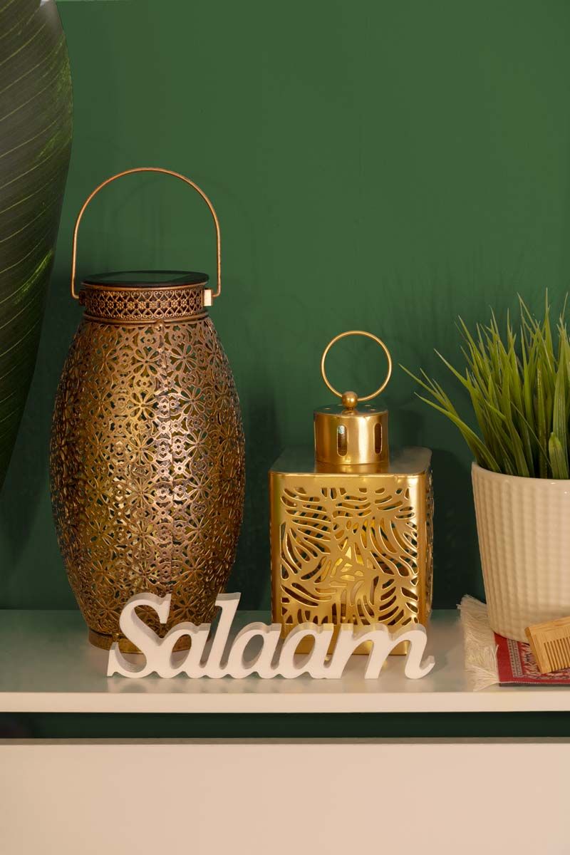 Solar Lantern Lights – Metal Garden Lights, Solar Powered with Handle